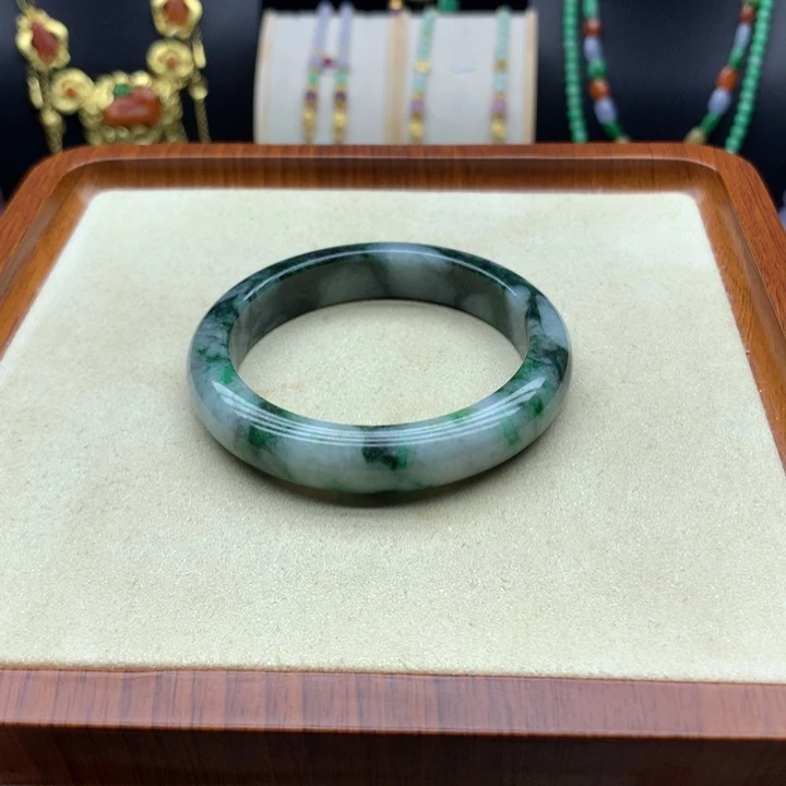 翡翠未镶嵌手镯翡翠手镯58.5