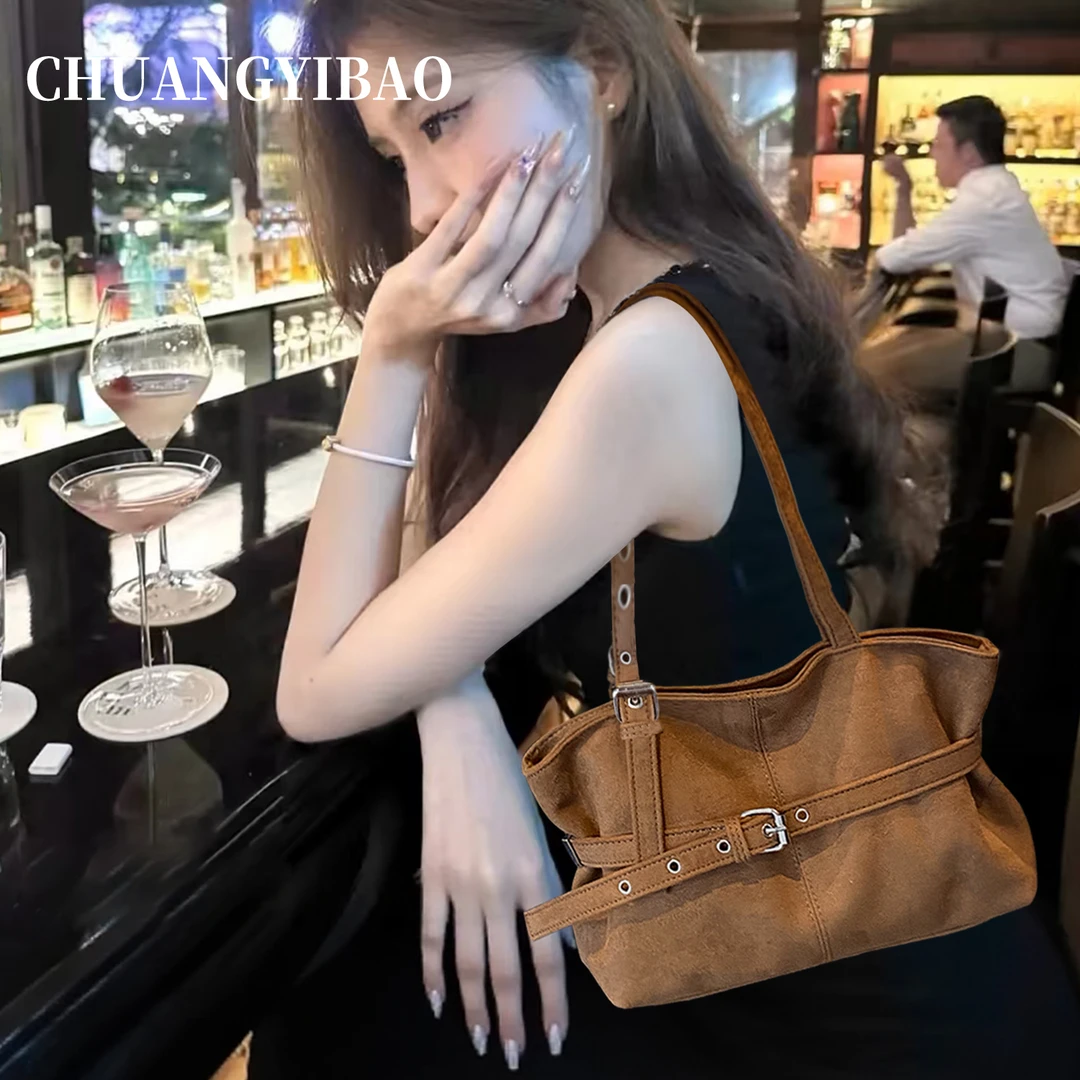 美拉德棕色腋下包包女式2025秋冬新款轻奢小众设计高级质感托特包