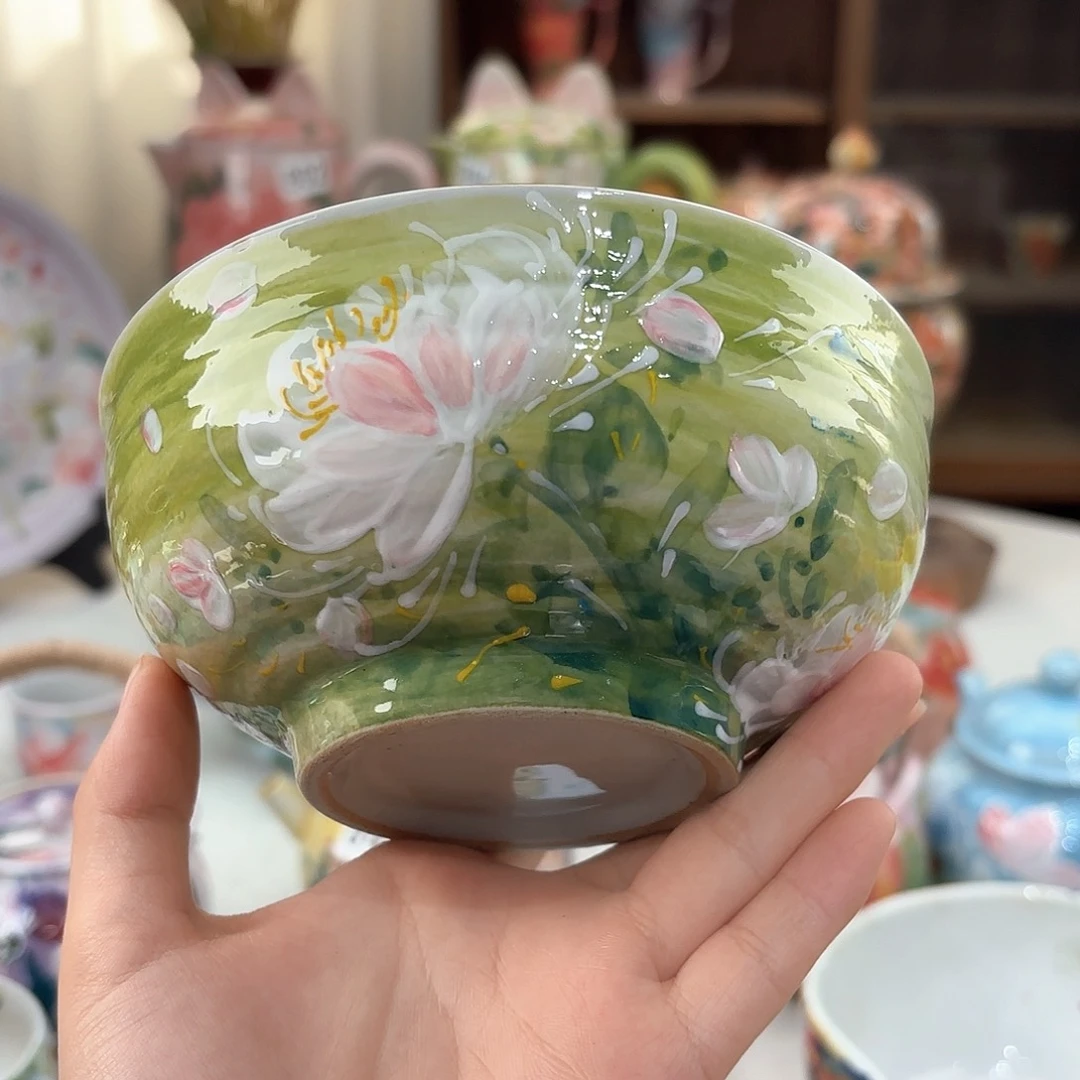 景德镇手绘高温釉下彩陶瓷茶具
