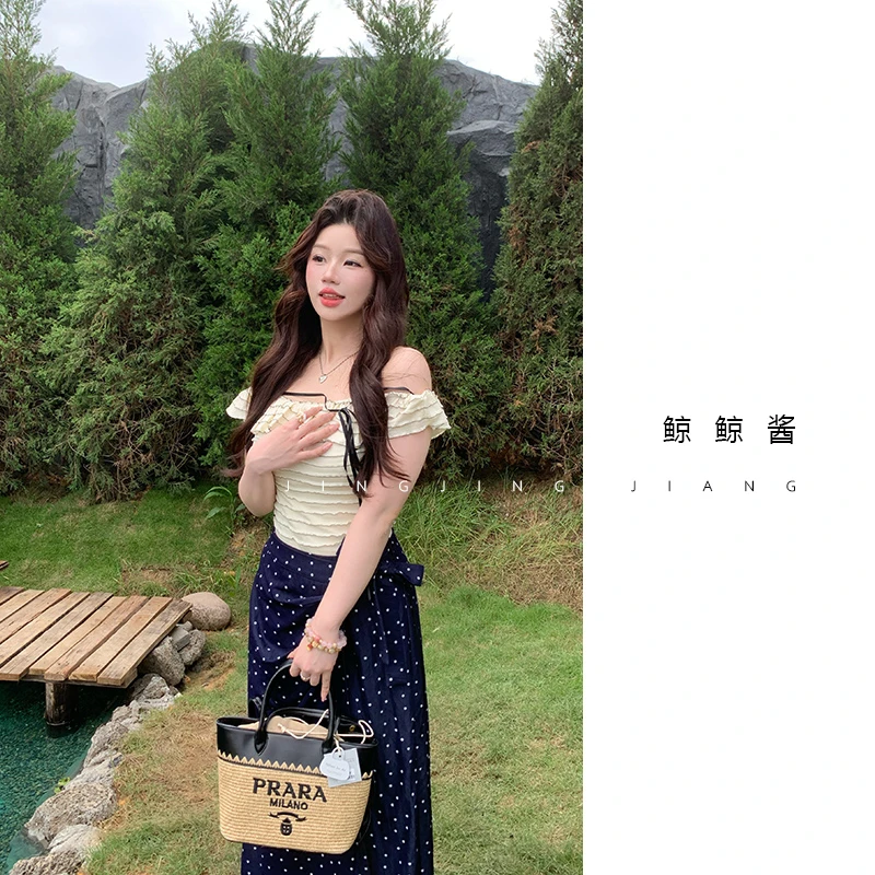 ZOZ鲸鲸酱 【风铃悠悠】夏季时尚新款学院风修身小众设计感T恤上衣