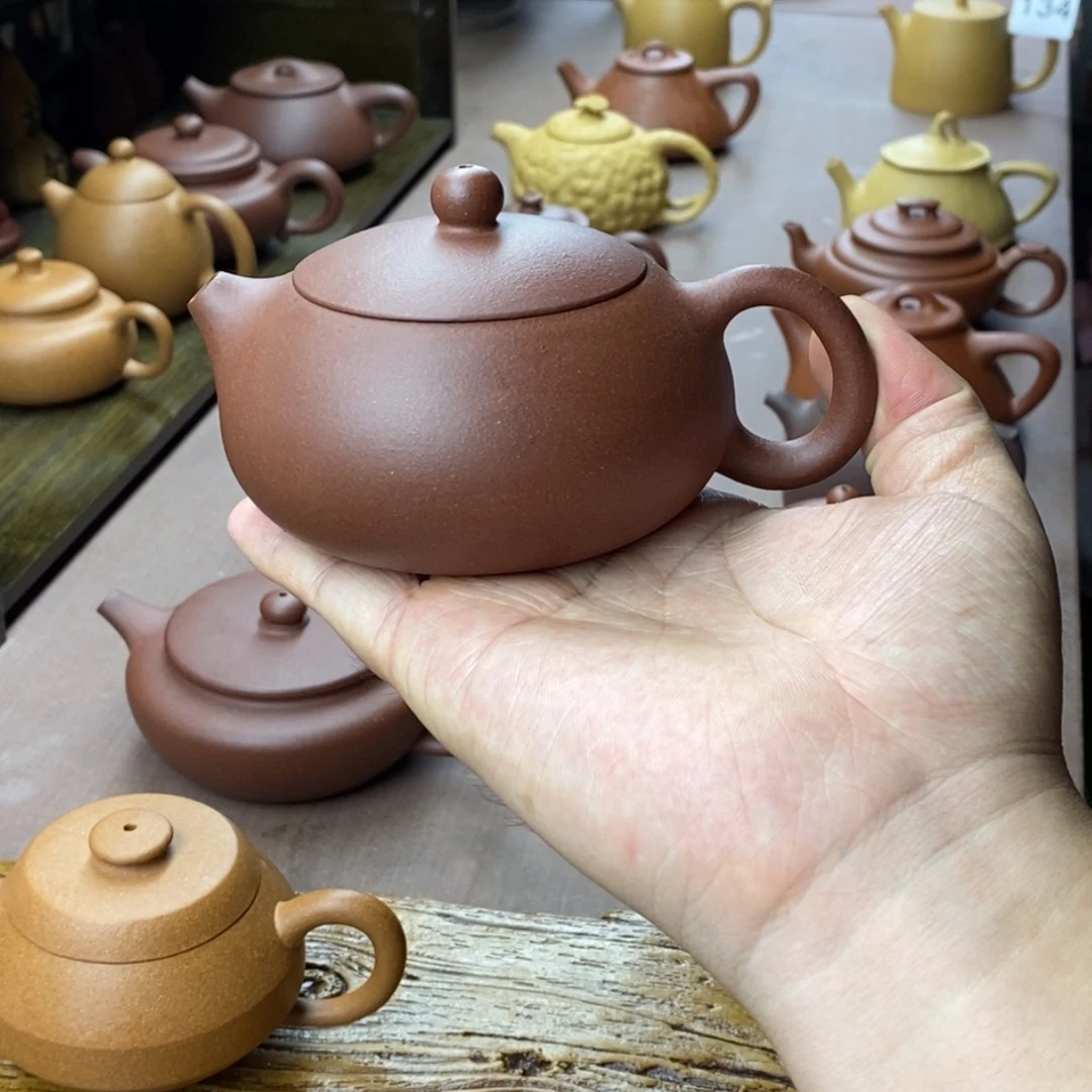 紫砂茶壶挑纯紫泥西施
