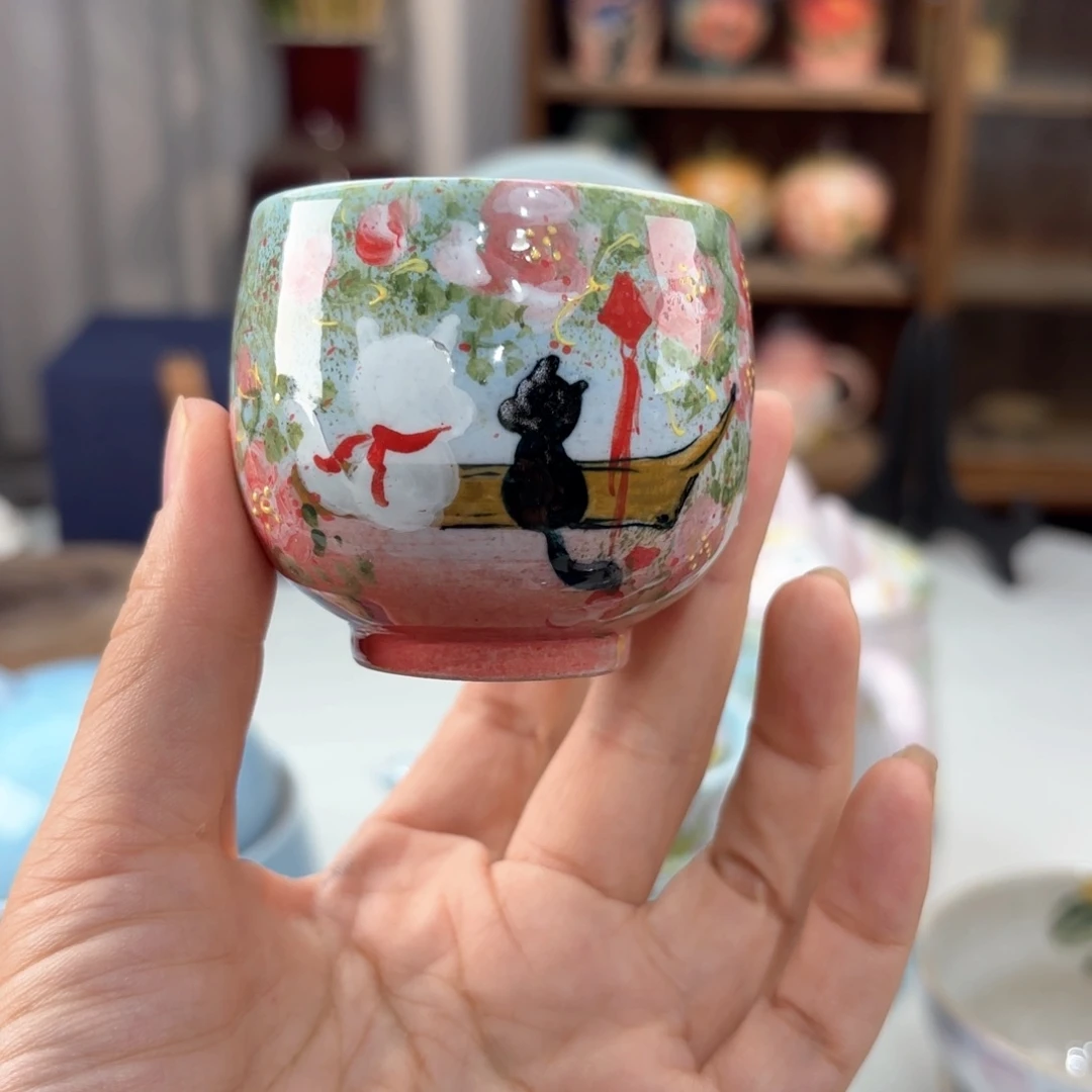 景德镇手绘高温釉下彩陶瓷茶具