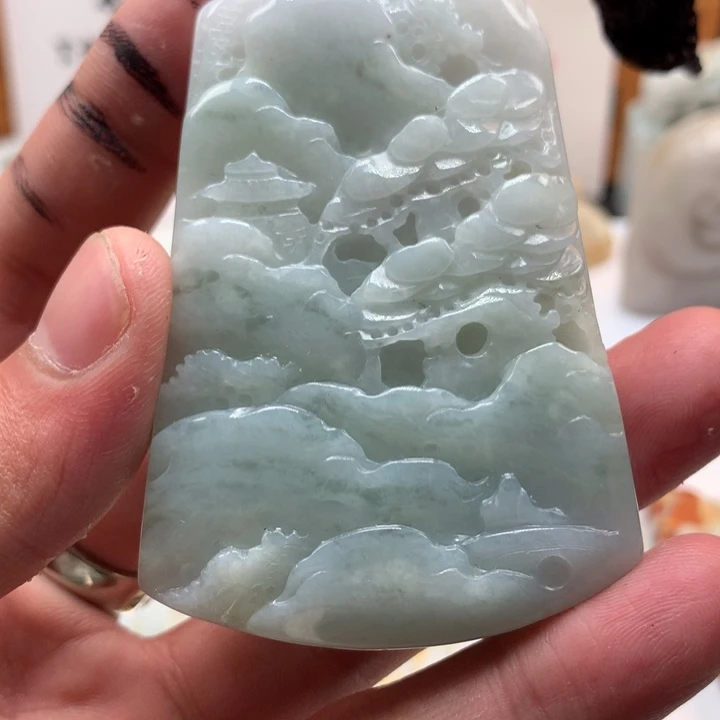 翡翠未镶嵌颈饰保真天然a货翡翠