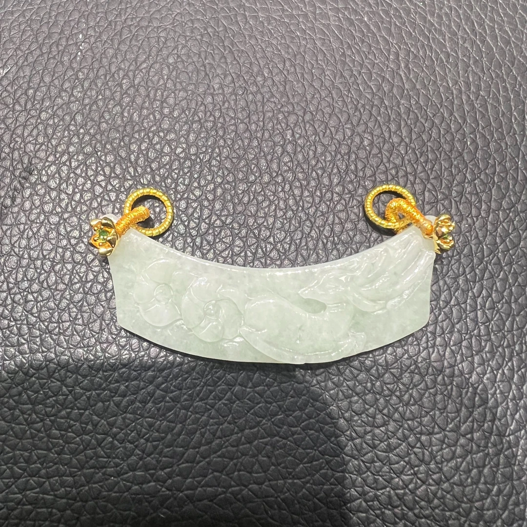 天然缅甸A货翡翠吊坠编号