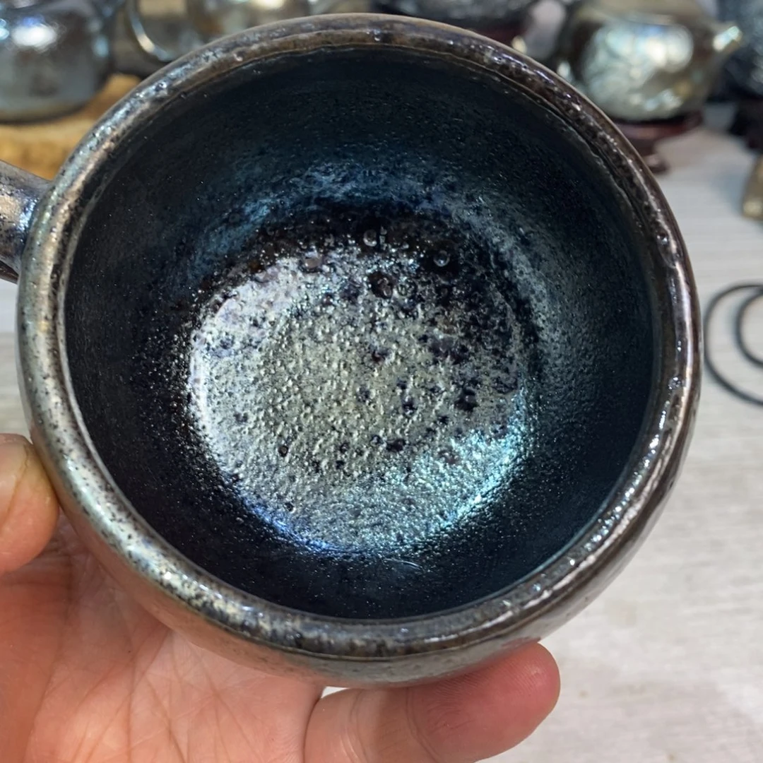 顺***和云南建水紫陶柴烧杯微瑕