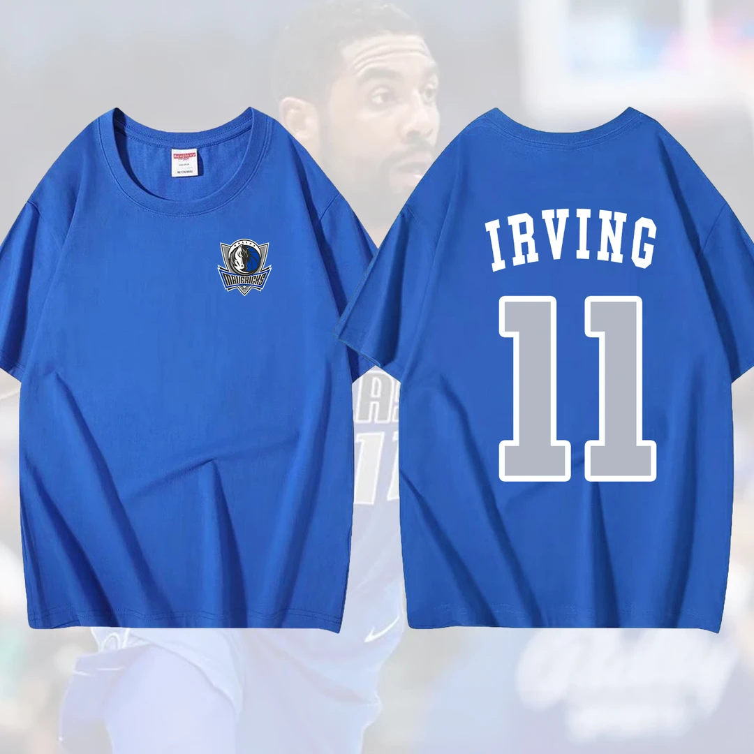 欧文短袖T恤纯棉260g重磅独行侠11美式篮球男士夏季宽松运动圆领