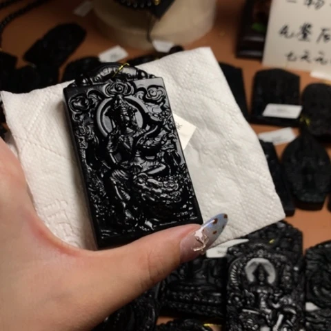 非*天然缅甸a货钢琴黑挂件