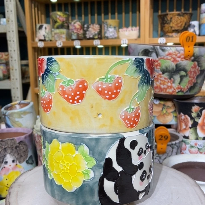 红陶景德镇艺术手绘作品