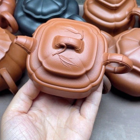 【闪购商品】茶壶紫砂庙***湖紫砂壶筋纹壶