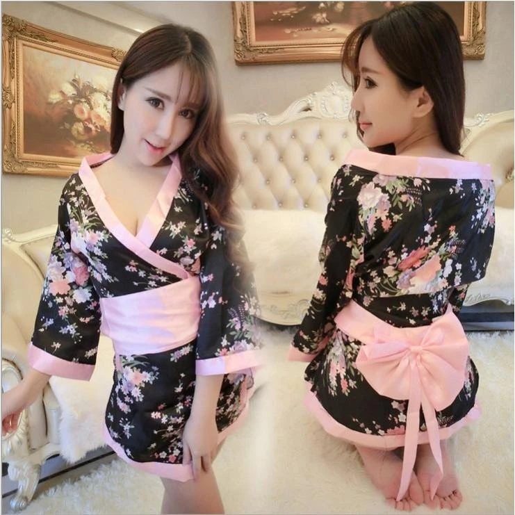 日式性感和服内衣碎花热卖睡衣日系印花睡袍制服诱惑套装