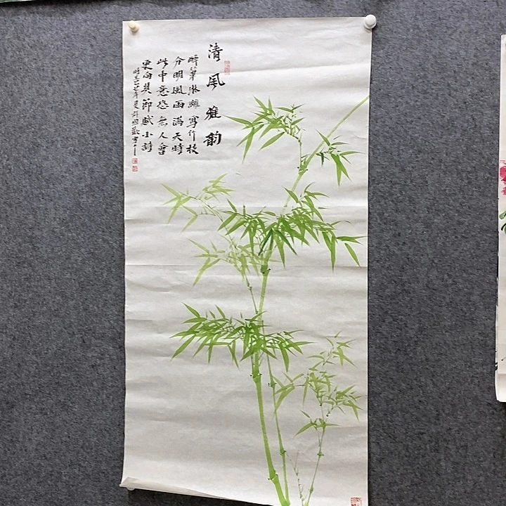 竖款新中式装饰画瑕疵12