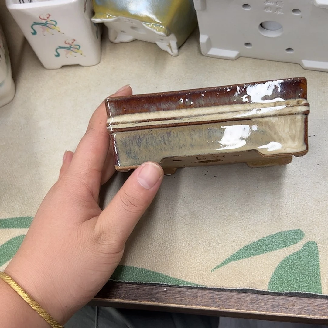 紫砂花盆594号瑕疵12/9/4cm窑变