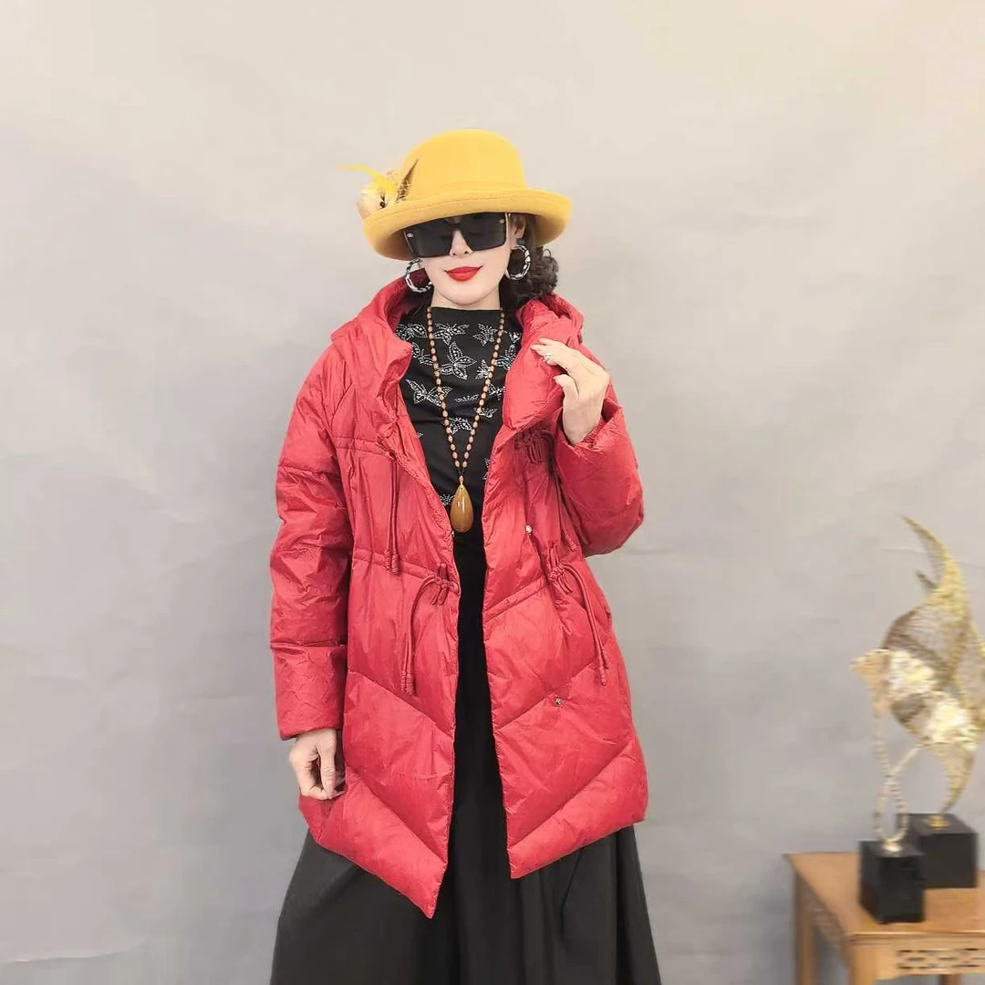 D52冬季厚款上新气质中长款时尚女装高端休闲百搭羽绒服