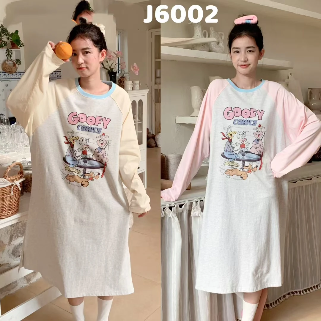 【马哥服饰生活馆】Missjuju100棉长袖卡通插肩袖裙