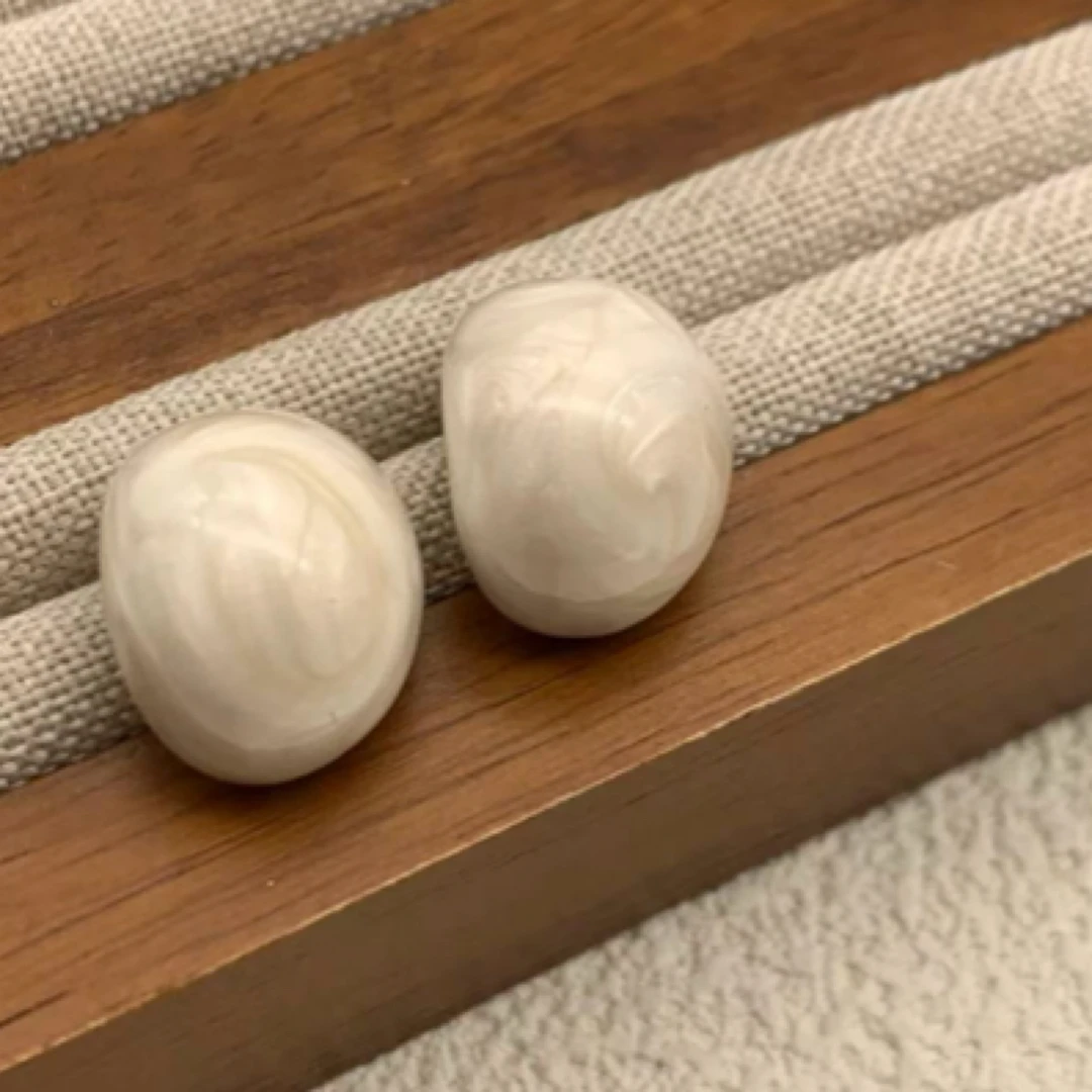 合金耳饰 奶油耳环 2025夏季新款NEW