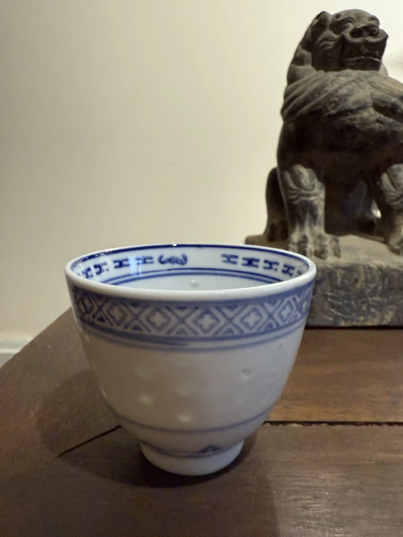 青花玲珑杯