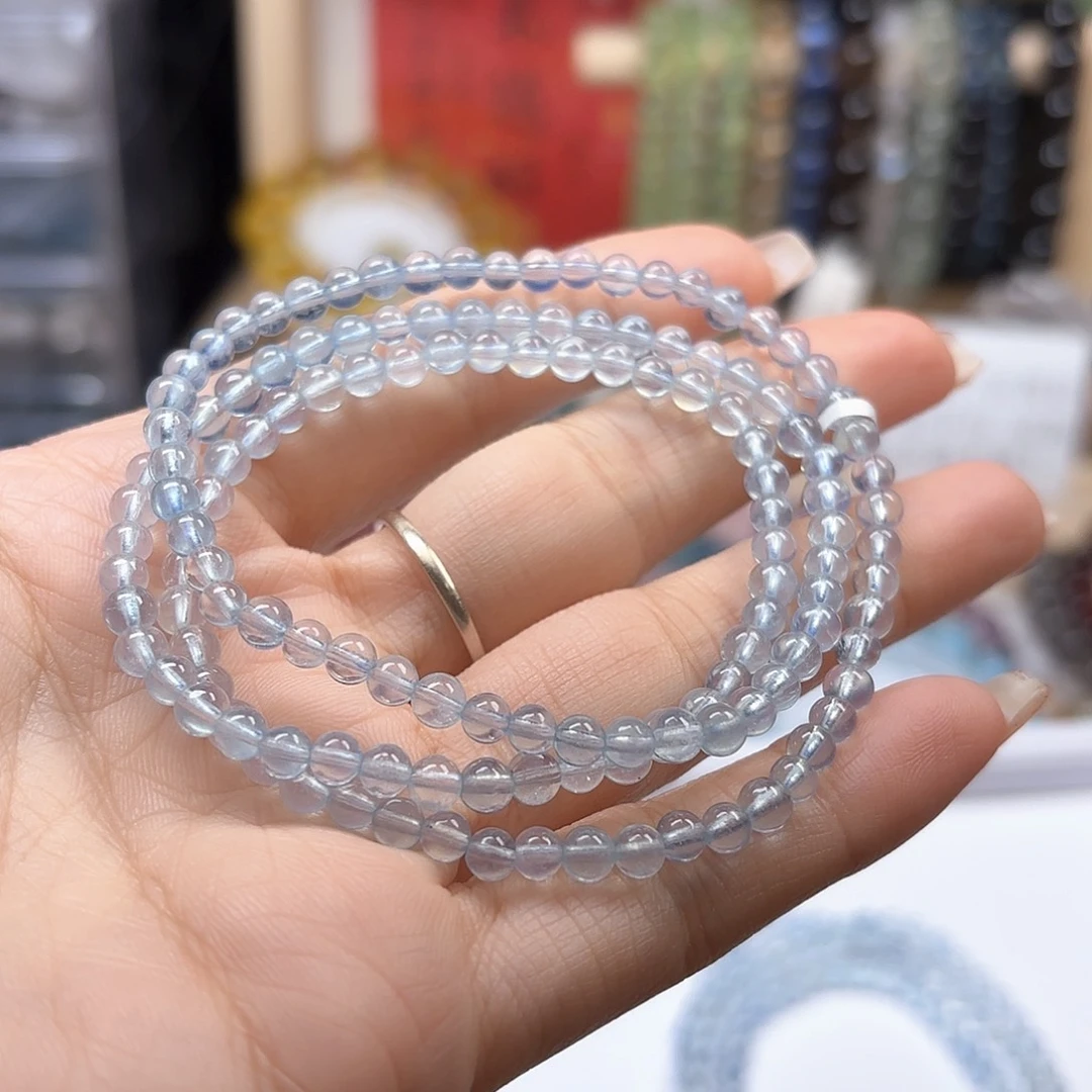 水晶手链未镶嵌海蓝宝4.2