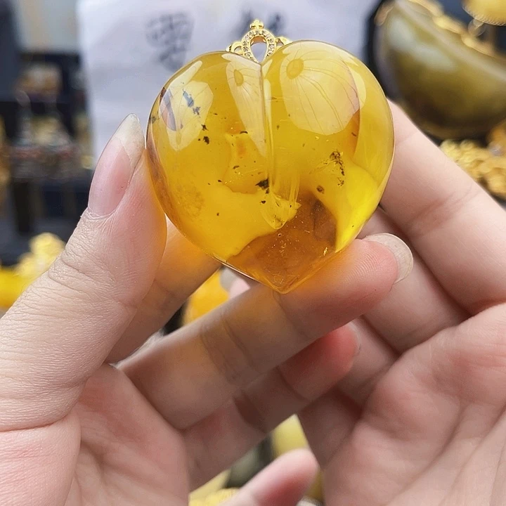 银S925镶嵌琥珀裸石