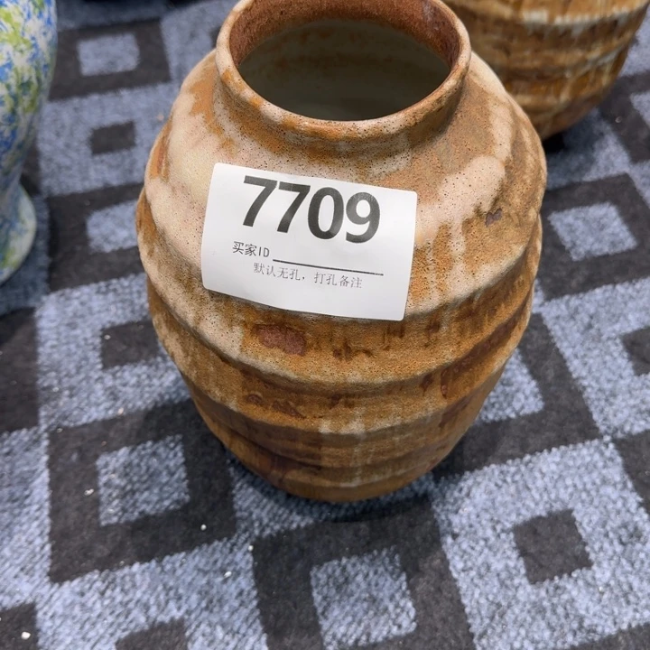 莫***卡瓷片景德镇高温花器编码7709高28口8默认无孔