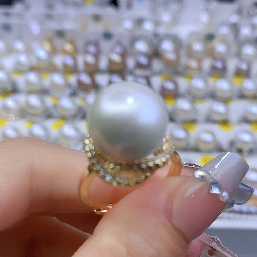 戒指合金淡水珍珠
