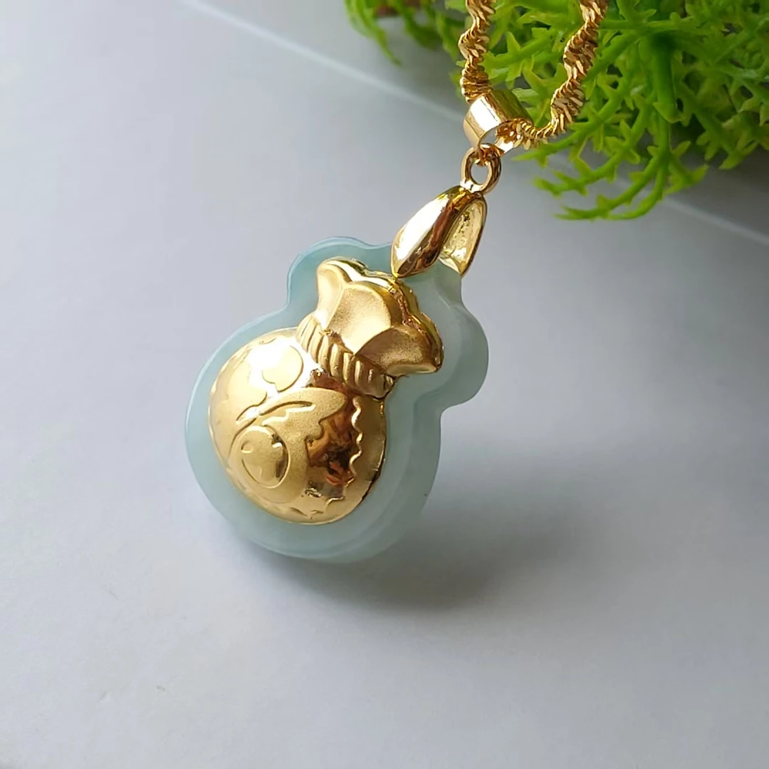 (阿东推荐）黄金 真金翡翠钱袋福袋时尚男女款