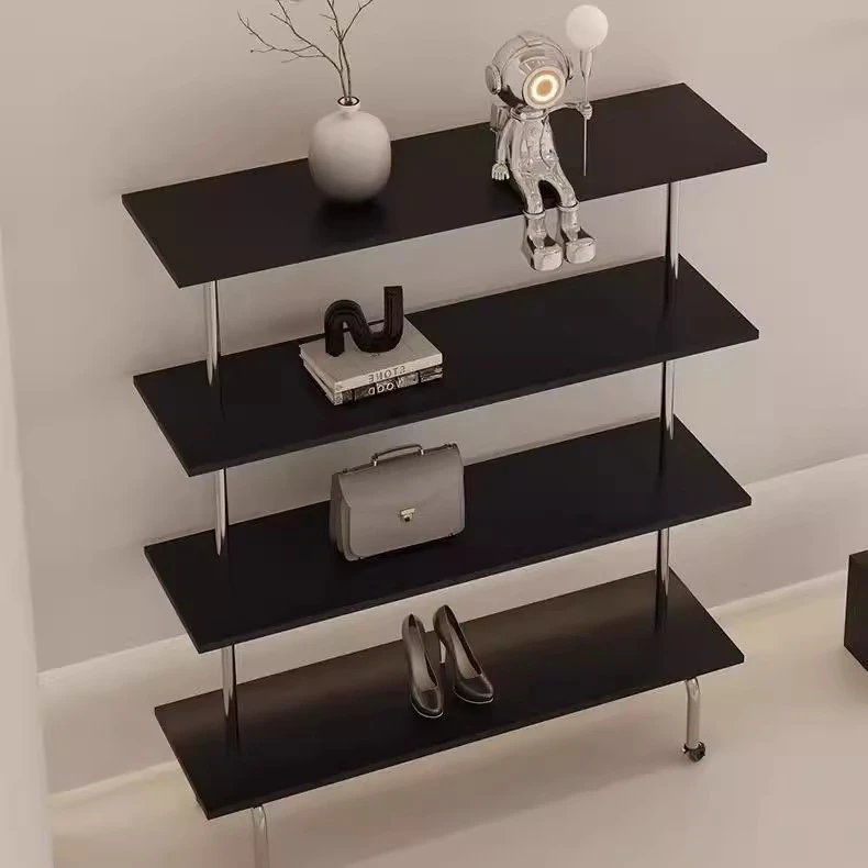 网红服装店铺不锈钢鞋子陈列架展示架落地包包展示多层包包摆放架