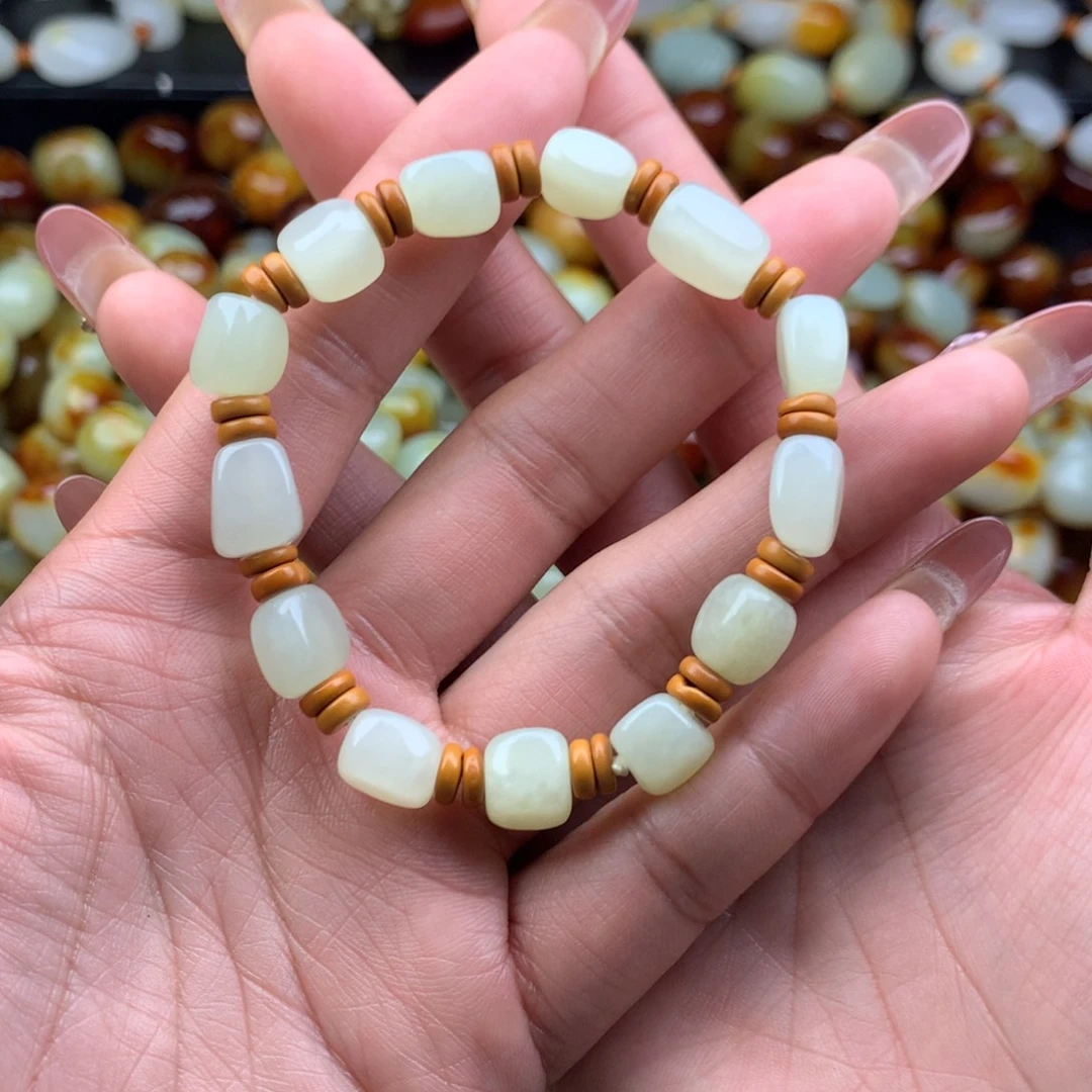 和田玉未镶嵌手链