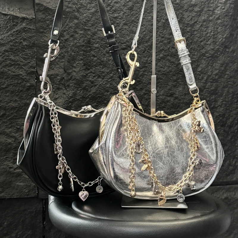 至高版土星新款月牙包腋下包可斜跨带挂件