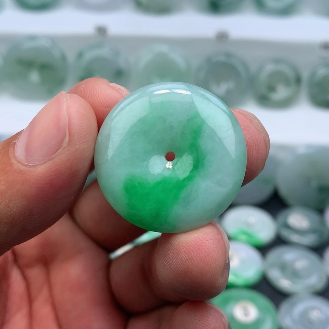 翡翠未镶嵌颈饰缅甸天然A货翡翠29.5-6.0