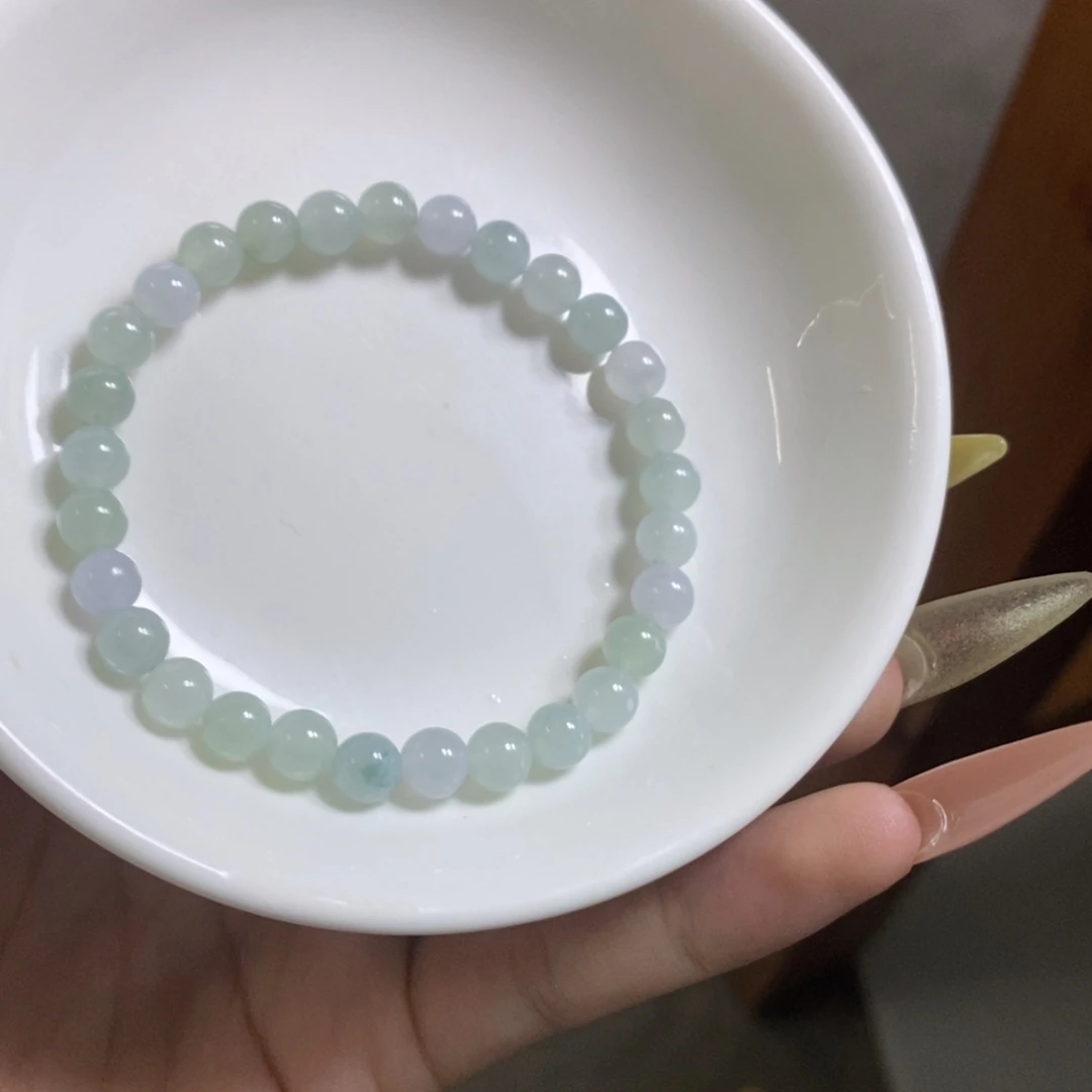 翡翠未镶嵌手链马卡龙卡6