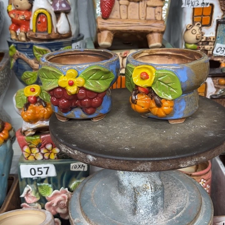 紫砂花盆粗陶材质多肉花盆