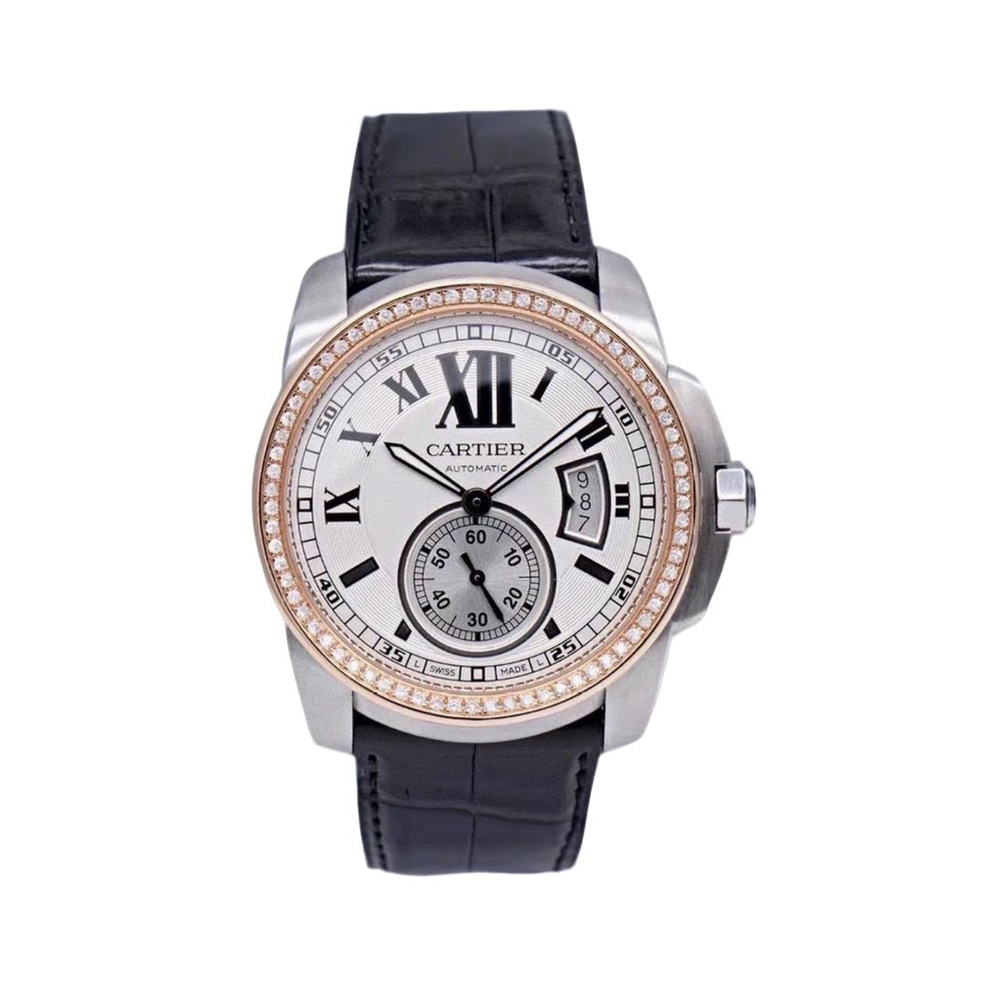 99新 Cartier/卡地亚 卡利博系列 自动机械 42mm 后钻白盘