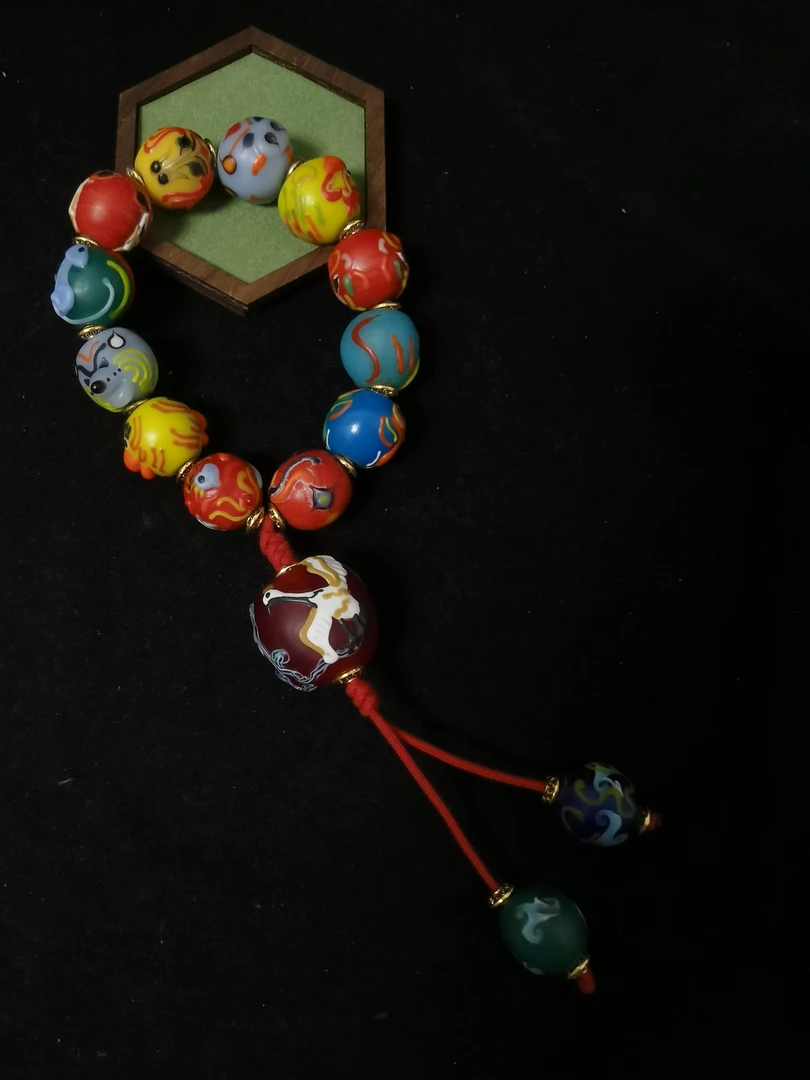 铜合金琉璃手链 蛇年到十二生肖手链