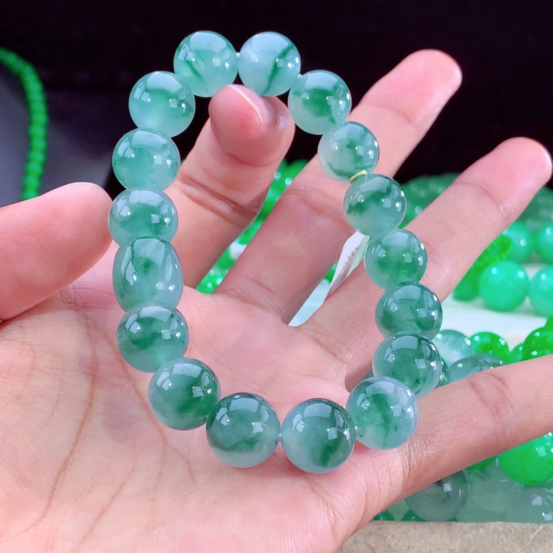 未镶嵌手串翡翠 天然缅甸