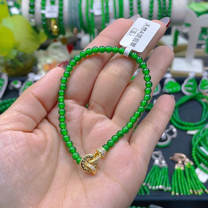 翡翠手链未镶嵌圆珠手链4