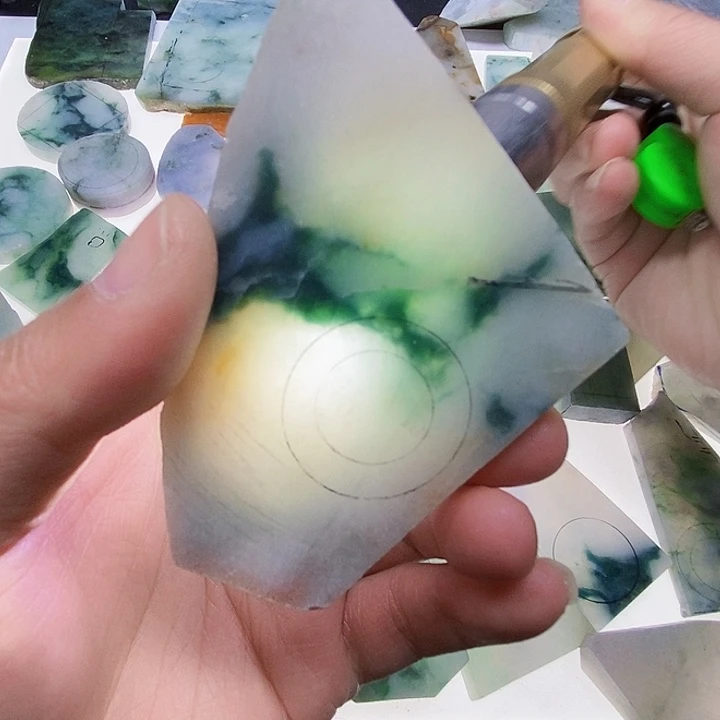 定制翡翠未镶嵌包工包料戒指