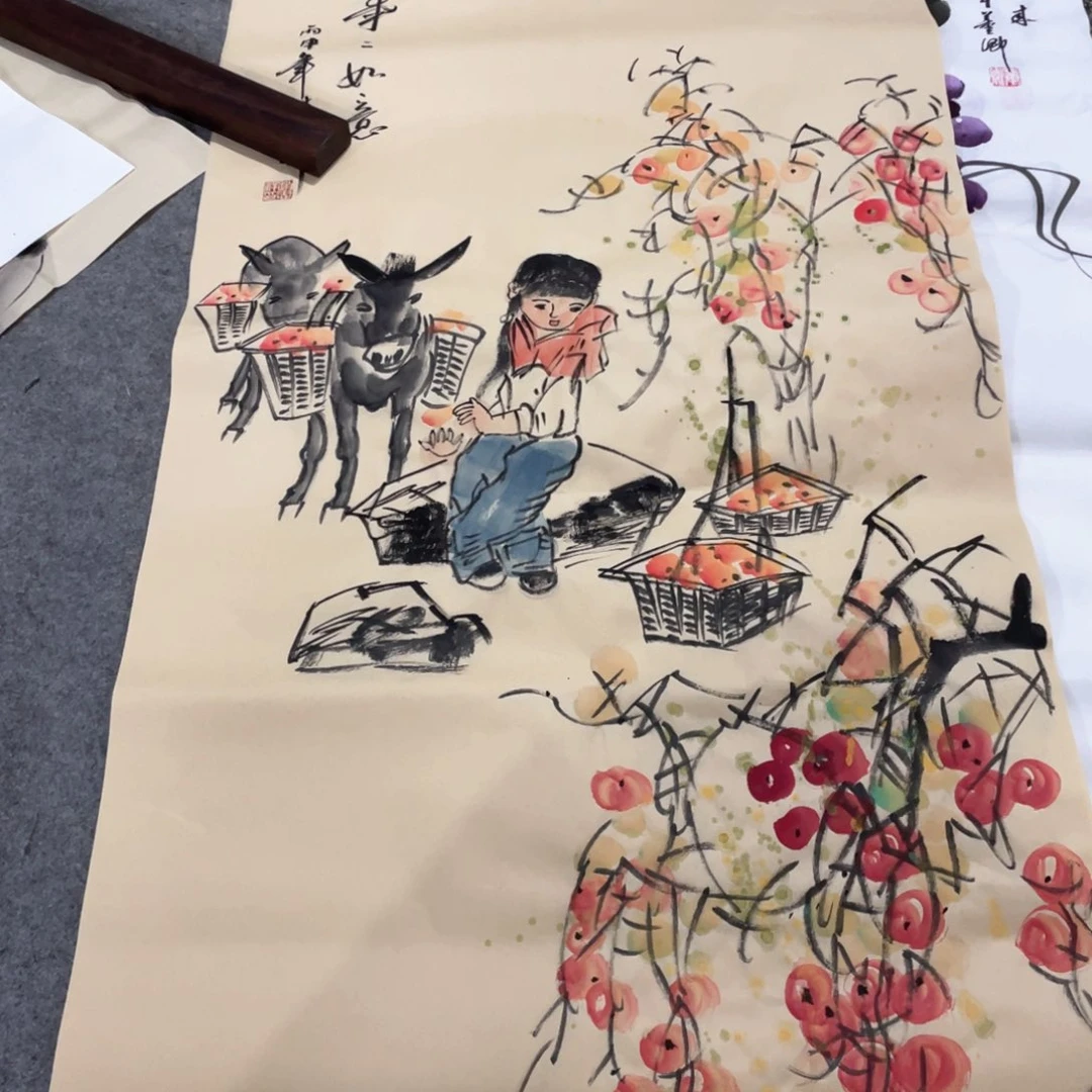 国画国画作品画心一张