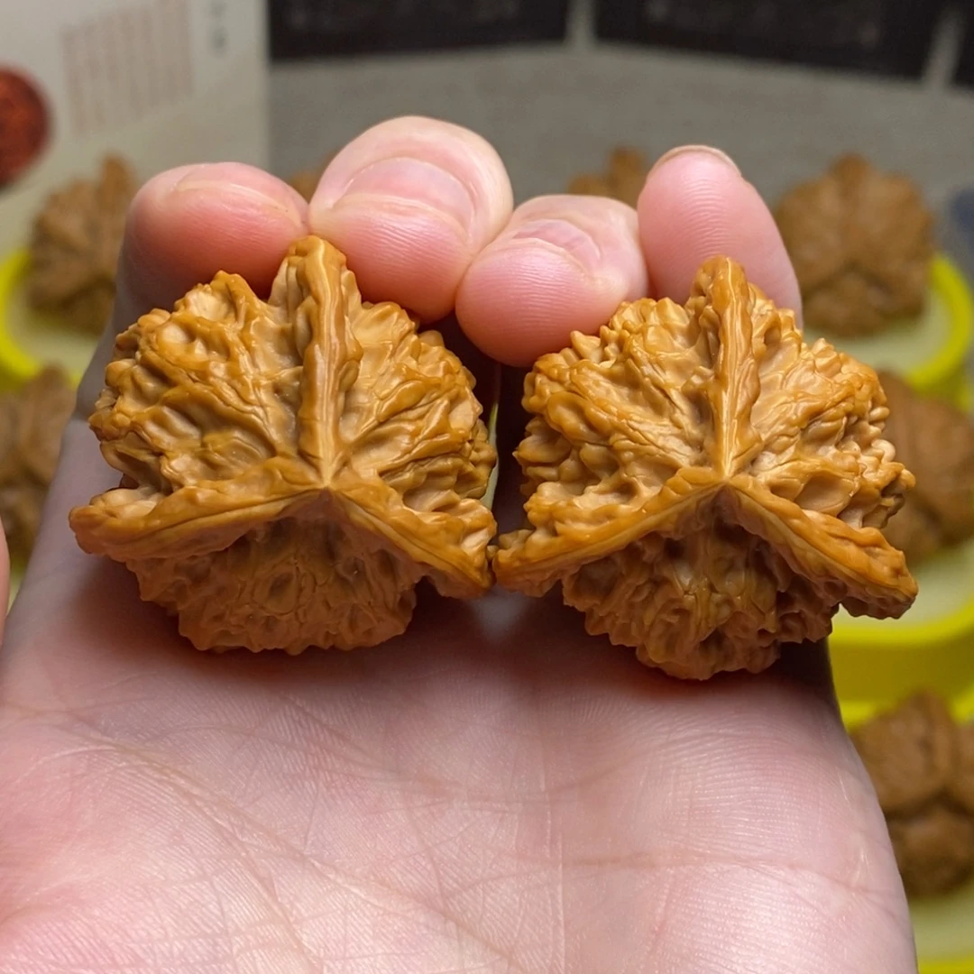 吊坠文玩核桃盘山三棱35微修打底