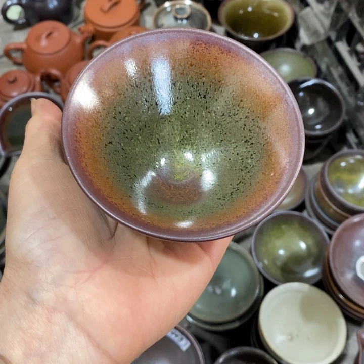 茶盏建阳建盏微瑕斗笠