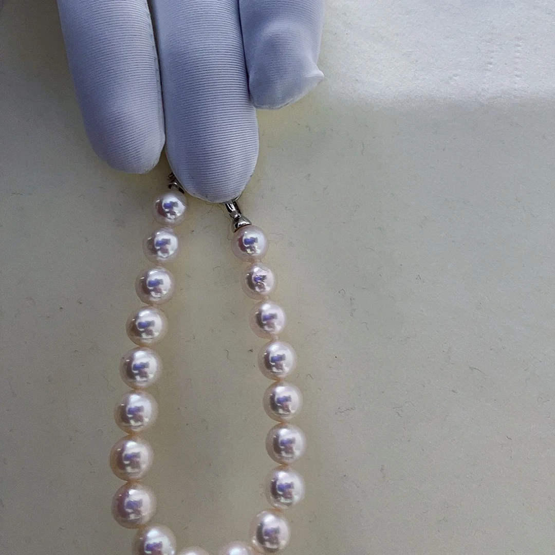 海水珍珠海水akoya设计款手链8-8.5mm银S925镶嵌