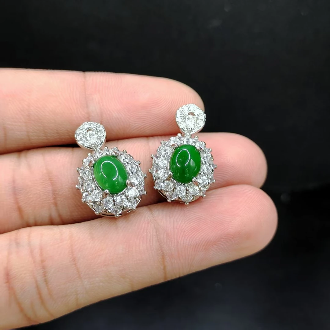 【龙龙严选】翡翠蛋面吊坠赠链S21【多样性发其一】约7-6mm