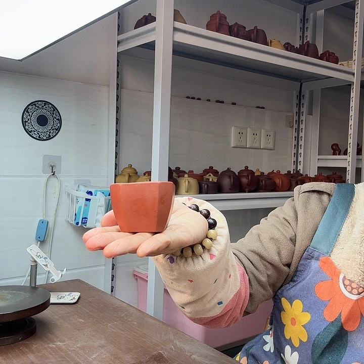 紫砂茶案四方杯四方杯