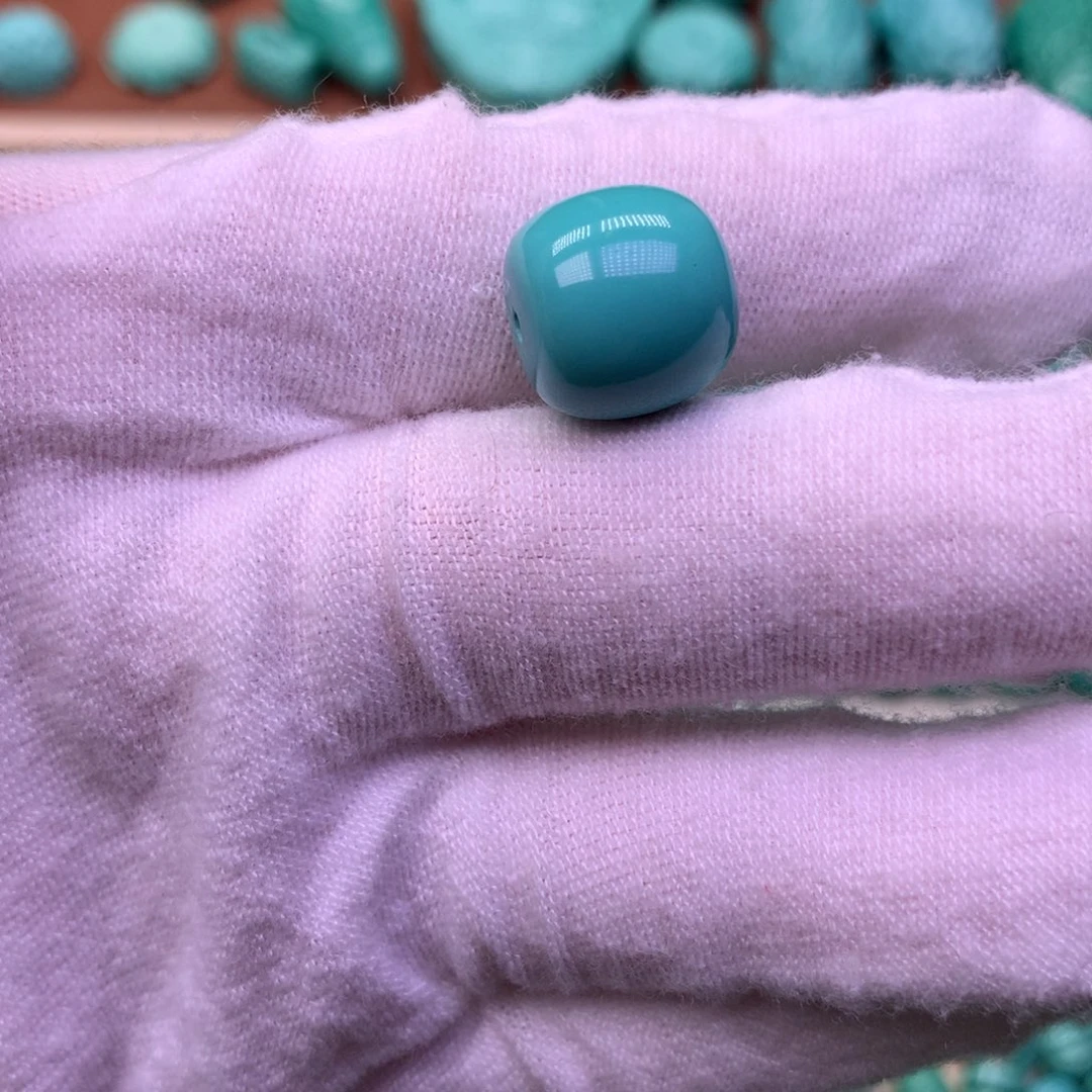 宏***原生态散珠配珠老型蓝绿色卡13