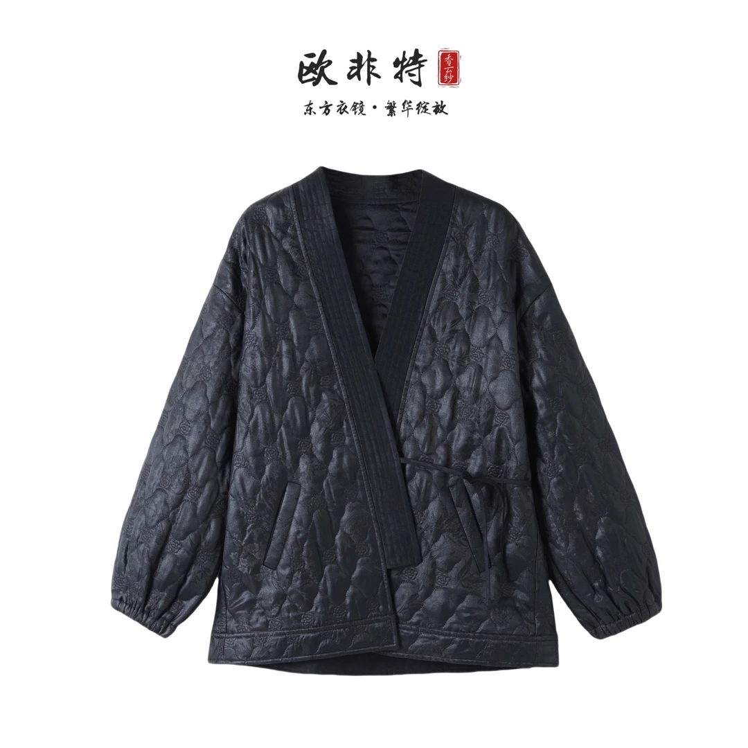 【一见倾心外套】55姆米欧非特香云纱棉服百搭保暖棉衣外套LV2225B