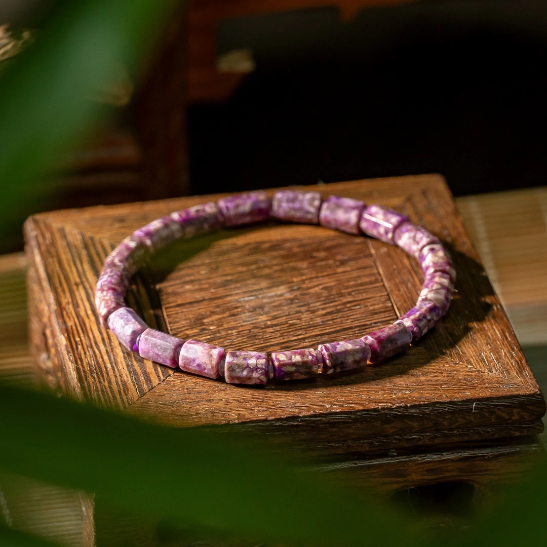 舒俱来桃红八棱珠素串手串/5*8mm/多样性发一/C288