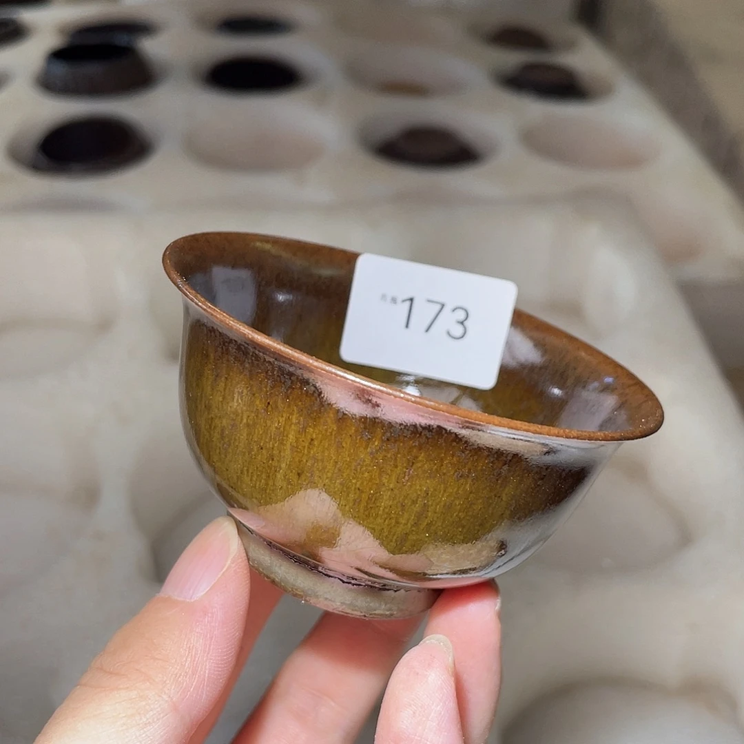 茶盏173 福临号建盏柴烧薄胎微瑕