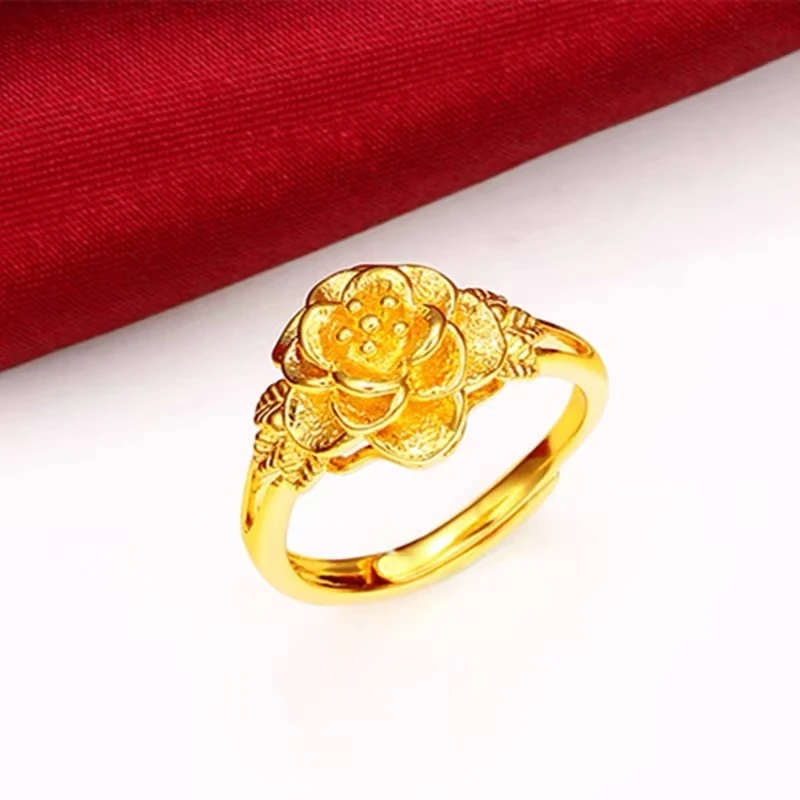 【X】时尚大气匠心工艺牡丹花戒指【SCJ01】