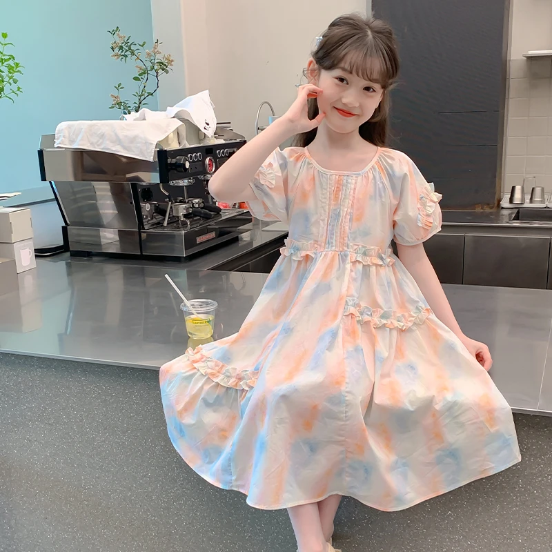 女童裙子夏装2025新款小女孩夏季连衣裙洋气公主裙儿童好看棉布裙