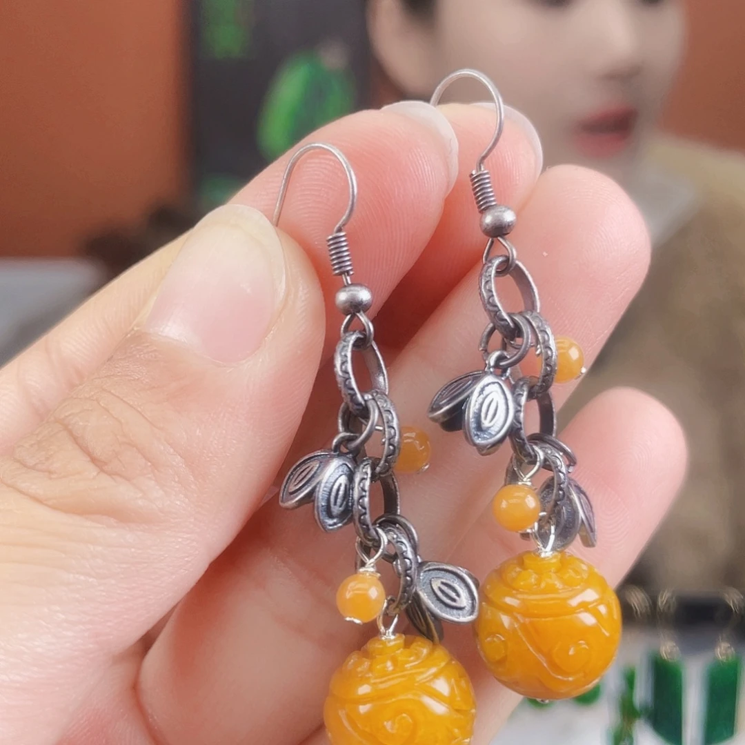 翡翠未镶嵌耳饰饰品