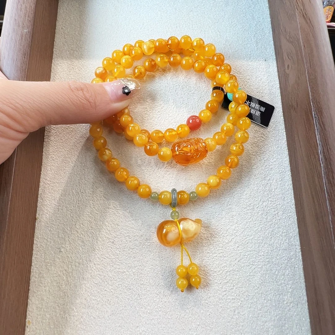 手链蜜蜡未镶嵌蜜蜡6.5mm